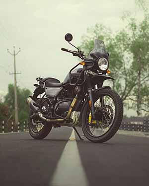 Motorcycle parked in the street